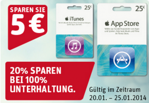 25€ iTunes Karte bei REWE